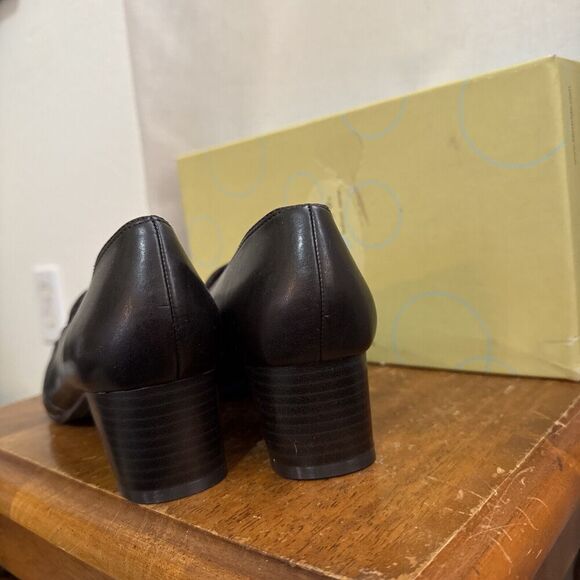 Lifestride 90s Y2K Brown Leather Lug Slip On Womens Mules Penny Loafer Bratz 7.5 - Picture 5 of 9